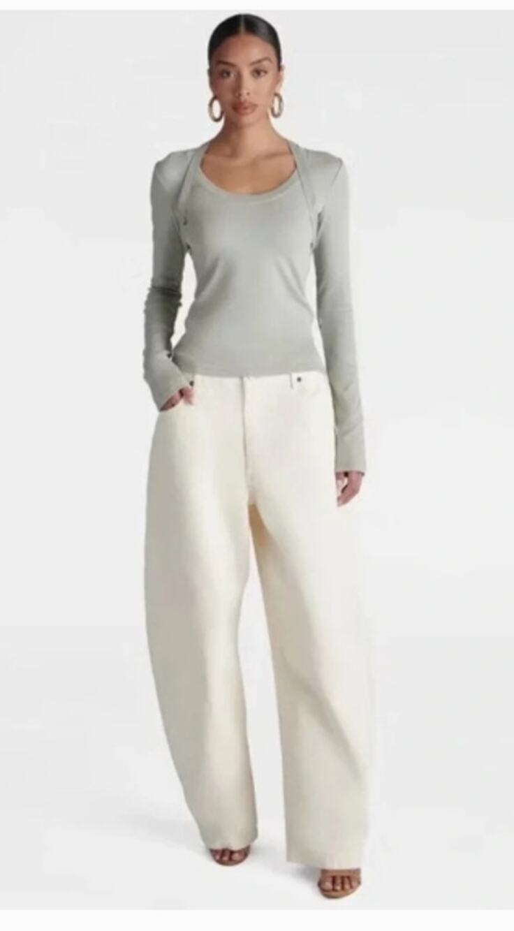 KBB by KAHLANA Women's 'The Long Sleeve Harness Ribbed Top'